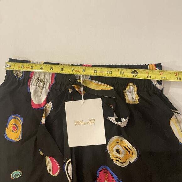 Diane Von Furstenberg Denise Silk Colorful Geode Wide Leg Pants Small S 4 6 $400 - Picture 8 of 11